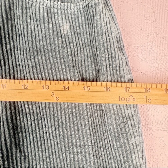 SO High Rise Straight Stylish Corduroy Pants in Forest Green 7/28 - Picture 4 of 9